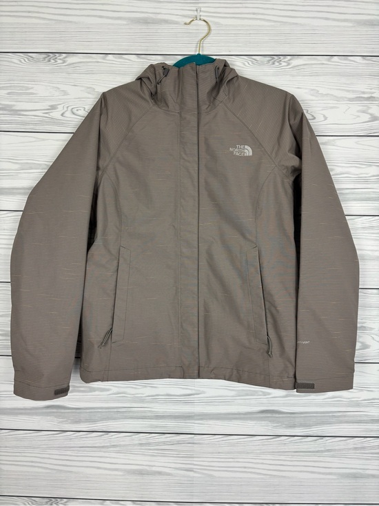 The North Face Jackets & Blazers - The North Face tan/gray stripe DryVent rain jacket size small